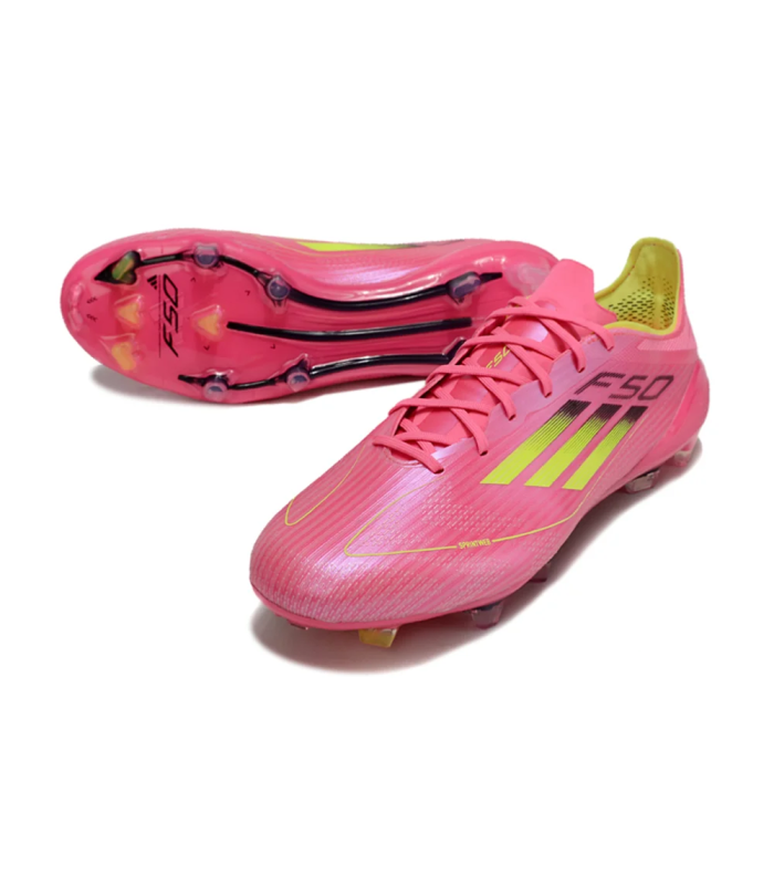 کفش فوتبال آدیداس اف پنجاه طرح اصلی Adidas F50 Elite FG Firm Pink/Yellow/Black