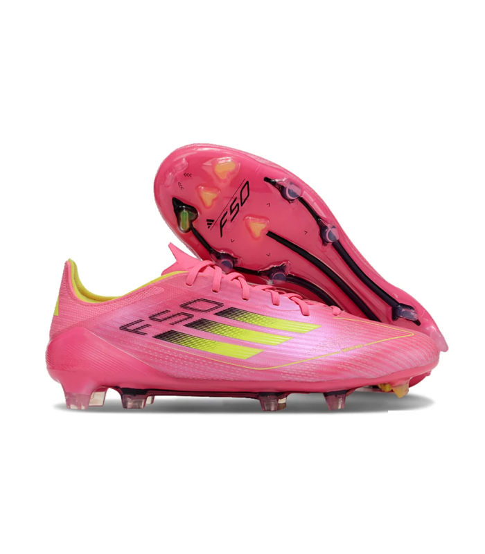 کفش فوتبال آدیداس اف پنجاه طرح اصلی Adidas F50 Elite FG Firm Pink/Yellow/Black