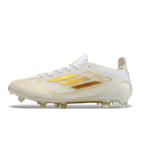 کفش فوتبال آدیداس اف پنجاه طرح اصلی Adidas F50 Elite FG Firm White/Gold