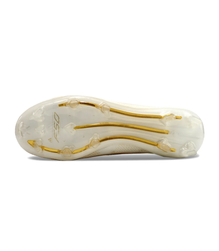 کفش فوتبال آدیداس اف پنجاه طرح اصلی Adidas F50 Elite FG Firm White/Gold