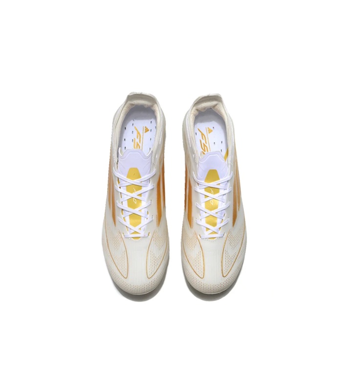 کفش فوتبال آدیداس اف پنجاه طرح اصلی Adidas F50 Elite FG Firm White/Gold