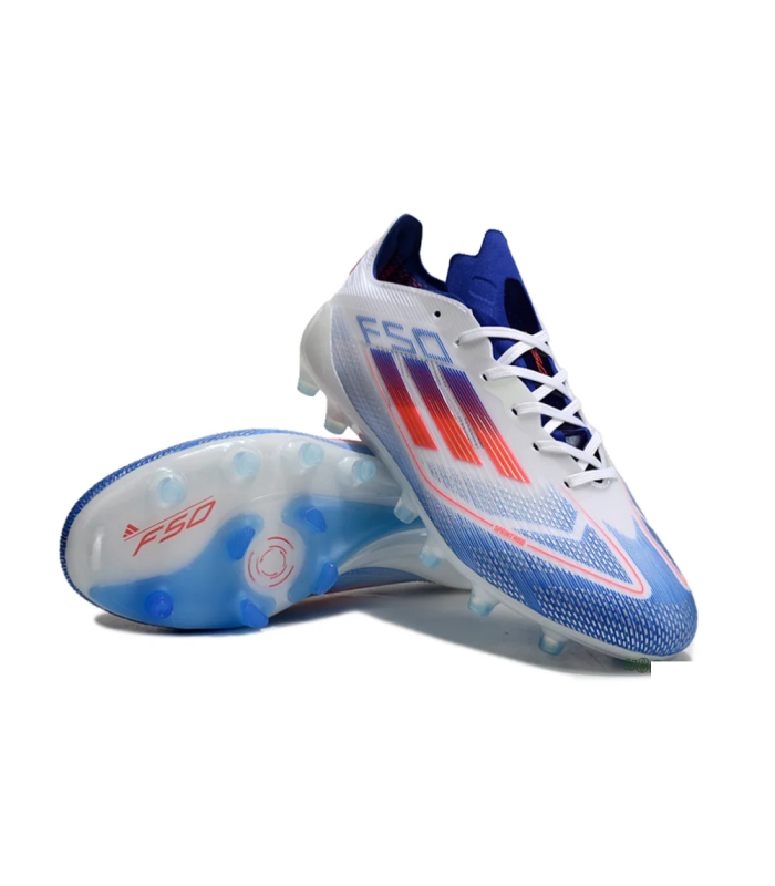 کفش فوتبال آدیداس اف پنجاه طرح اصلی Adidas F50 Elite FG Firm White/Blue/Red