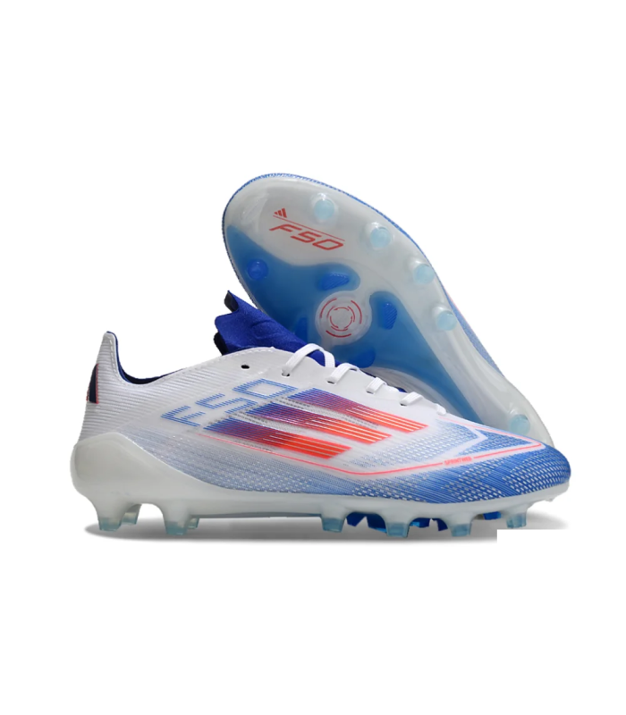 کفش فوتبال آدیداس اف پنجاه طرح اصلی Adidas F50 Elite FG Firm White/Blue/Red