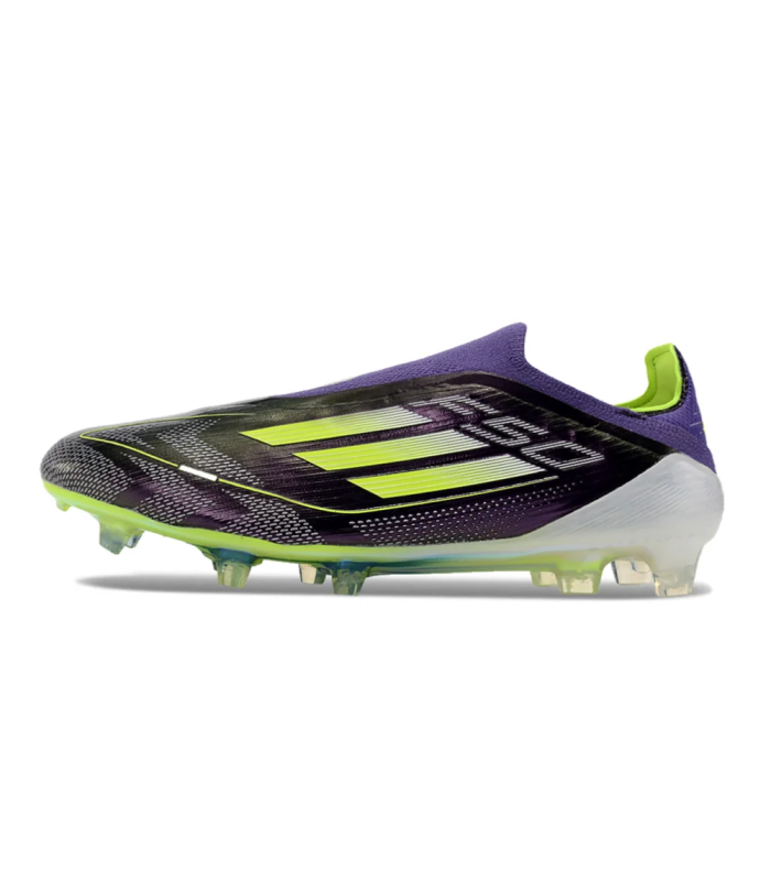 کفش فوتبال بدون بند آدیداس اف پنجاه طرح اصلی Adidas F50+ Adizero FG Purple/Yellow/Blue