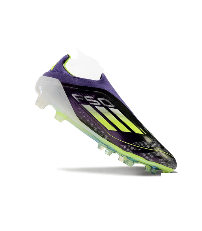 کفش فوتبال بدون بند آدیداس اف پنجاه طرح اصلی Adidas F50+ Adizero FG Purple/Yellow/Blue