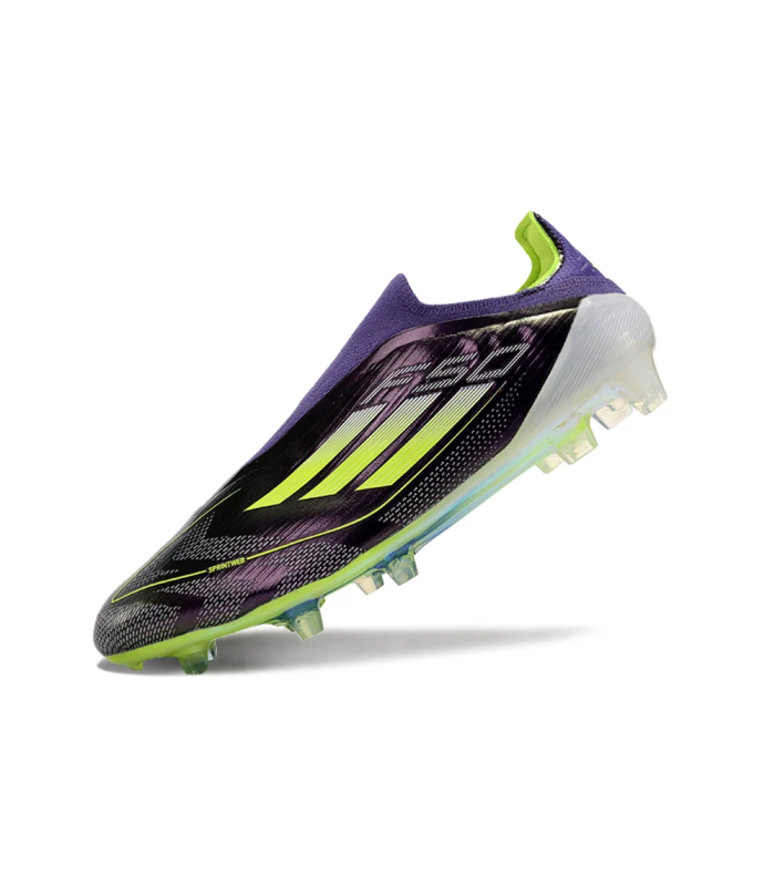 کفش فوتبال بدون بند آدیداس اف پنجاه طرح اصلی Adidas F50+ Adizero FG Purple/Yellow/Blue