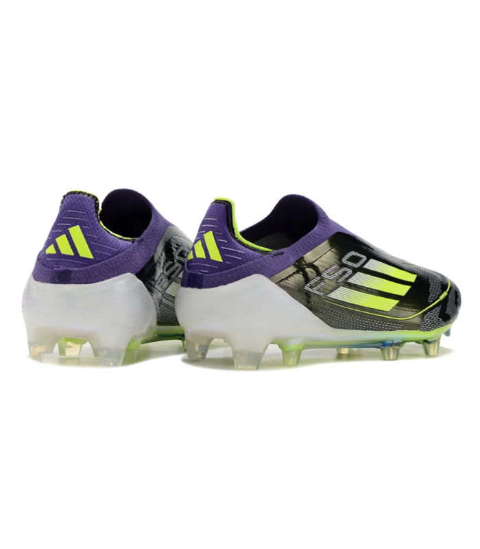 کفش فوتبال بدون بند آدیداس اف پنجاه طرح اصلی Adidas F50+ Adizero FG Purple/Yellow/Blue