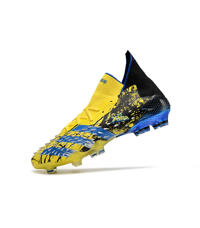 کفش فوتبال آدیداس پردیتور فریک ایکس من طرح اصلی Adidas Predator Freak.1 Marvel FG Yellow/Blue/Black