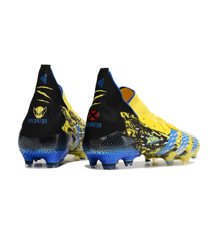 کفش فوتبال آدیداس پردیتور فریک ایکس من طرح اصلی Adidas Predator Freak.1 Marvel FG Yellow/Blue/Black