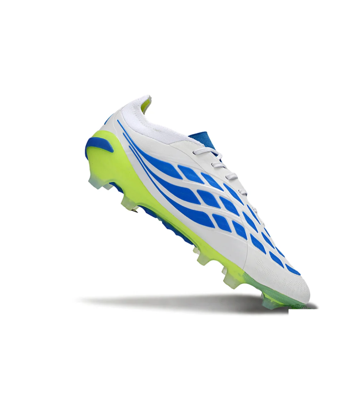کفش فوتبال آدیداس پردیتور طرح اصلی Adidas Predator 26 Elite FG White/Electric Blue/Lime Green