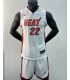 رکابی و شورت بسکتبالی میامی هیت شماره 22 سفید Basketball Jersey and Shorts Miami Heat 22 White