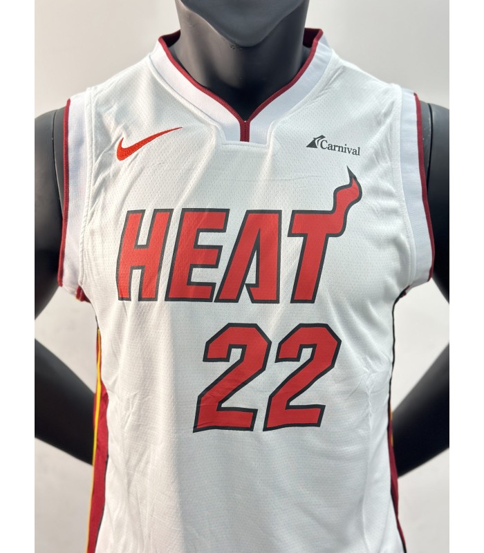 رکابی و شورت بسکتبالی میامی هیت شماره 22 سفید Basketball Jersey and Shorts Miami Heat 22 White