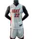 رکابی و شورت بسکتبالی میامی هیت شماره 22 سفید Basketball Jersey and Shorts Miami Heat 22 White