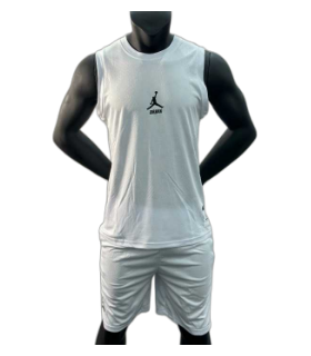رکابی و شورت بسکتبالی جردن سفید Basketball Jersey and Shorts Jordan