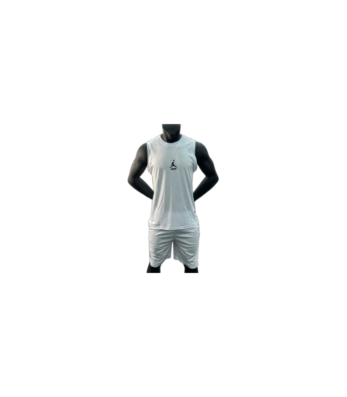 رکابی و شورت بسکتبالی جردن سفید Basketball Jersey and Shorts Jordan