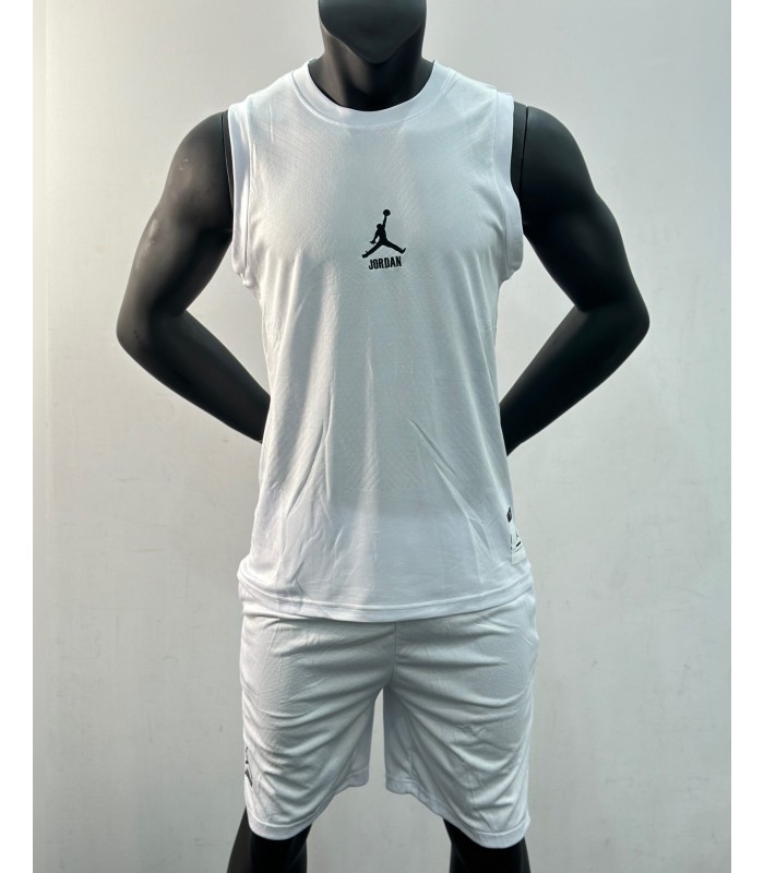 رکابی و شورت بسکتبالی جردن سفید Basketball Jersey and Shorts Jordan