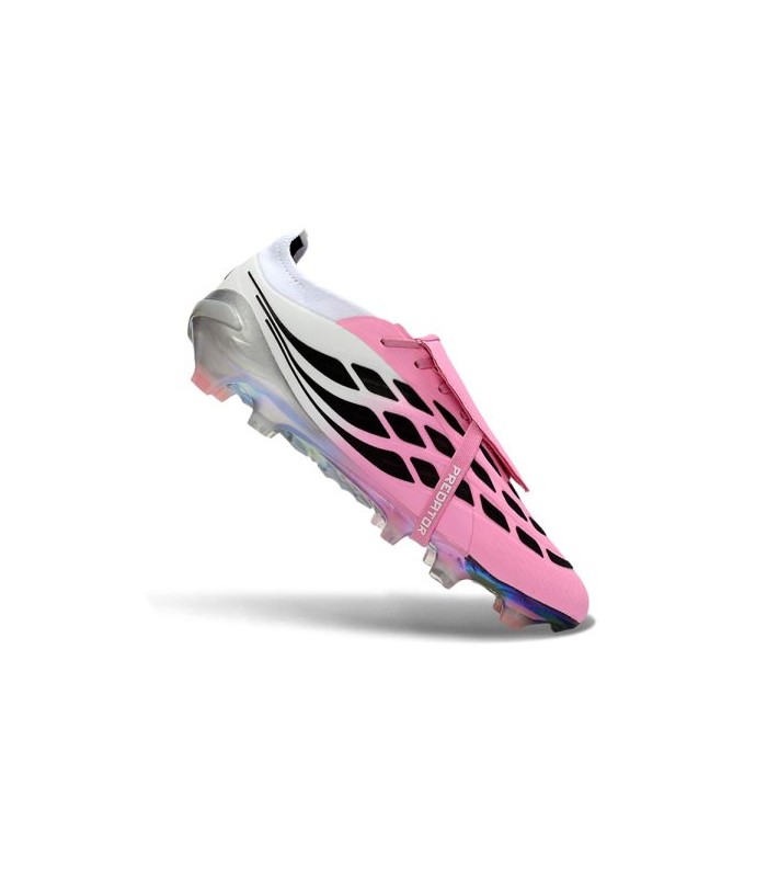 کفش فوتبال آدیداس پریدیتور 26 طرح اصلی Adidas Predator Elite Tongue 26 FG Pink - White