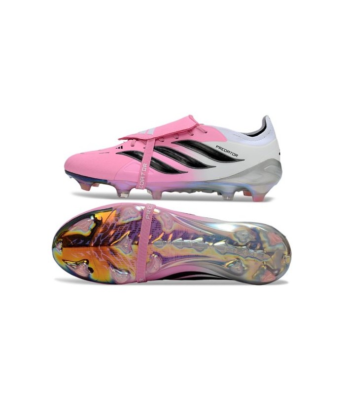 کفش فوتبال آدیداس پریدیتور 26 طرح اصلی Adidas Predator Elite Tongue 26 FG Pink - White