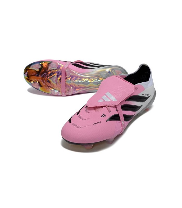 کفش فوتبال آدیداس پریدیتور 26 طرح اصلی Adidas Predator Elite Tongue 26 FG Pink - White