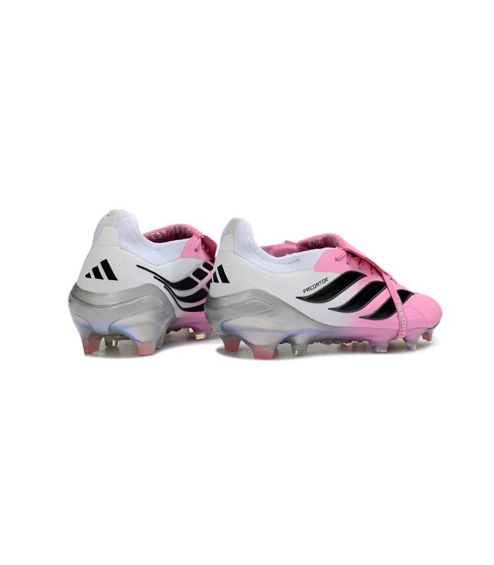 کفش فوتبال آدیداس پریدیتور 26 طرح اصلی Adidas Predator Elite Tongue 26 FG Pink - White