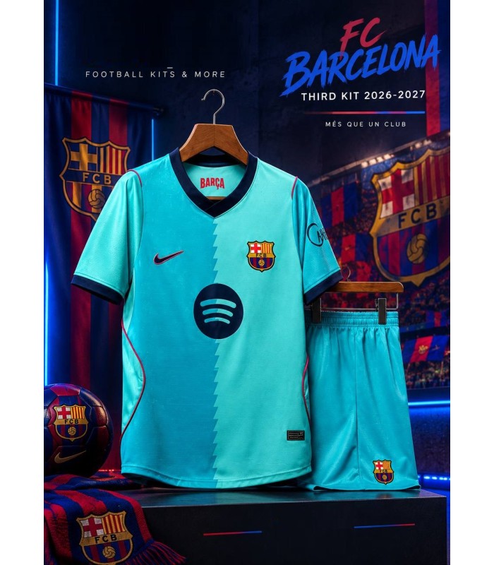 تیشرت و شورت سوم اسپشیال 2027 تیم بارسلونا Barcelona Special 2027 kit