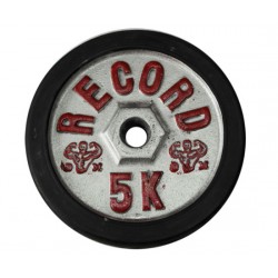 یک جفت وزنه صفحه دمبل دور لاستیک رکورد record 5Kg