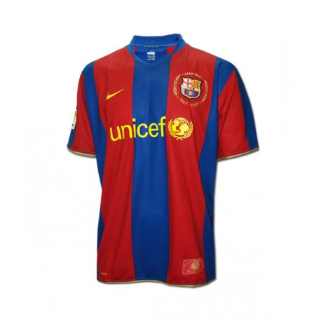 پیراهن کلاسیک بارسلونا Barcelona 2007 Retro Home Kit Jersey