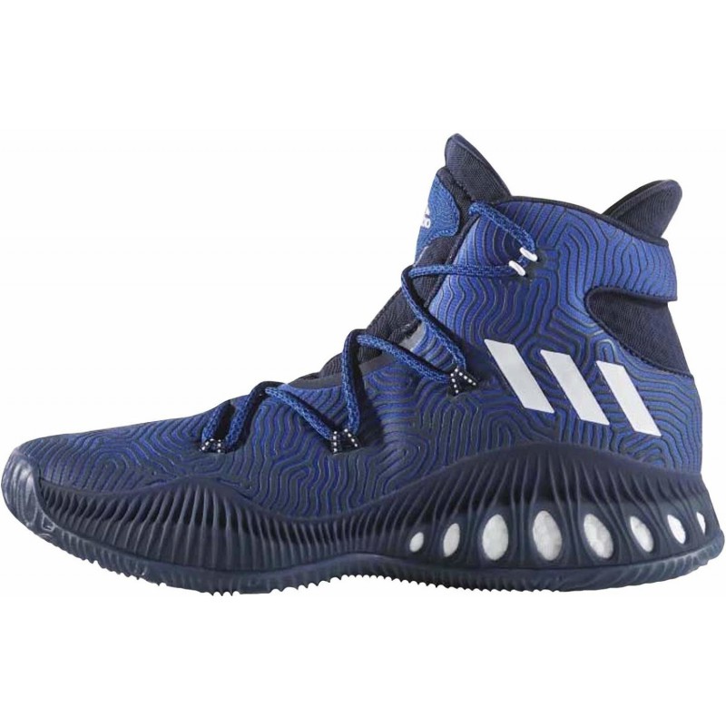 blue and black high top adidas