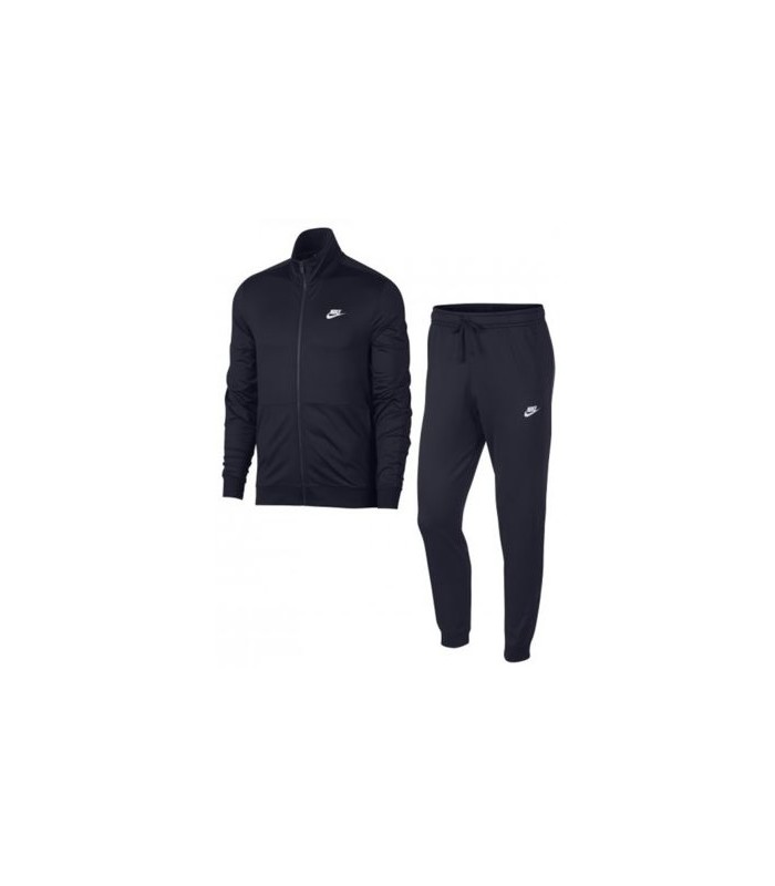 nike fleece tracksuit set in black