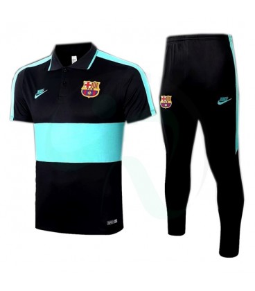 پلوشرت شلوار بارسلونا مشکی Barcelona Polo Shirt 2019-2020 Black