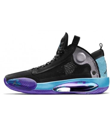کفش بسکتبال مردانه ایر جردن Air Jordan 34 Black Grey Purple Blue