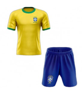 پیراهن شورت بچه گانه اول تیم ملی برزیل Brazil Home kit soccer children 1st football shirt 2020-2021