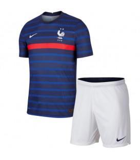 پیراهن شورت بچه گانه اول تیم ملی فرانسه France Home kit soccer children 1st football shirt 2020-2021
