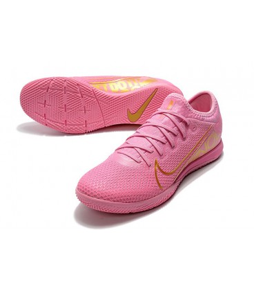 کفش فوتسال نایک مرکوریال های کپی Nike Mercurial Vapor XIII Pro IC Ballon D'Or - Pink / Gold / Purple