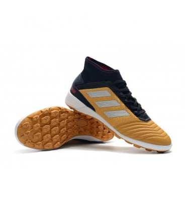 کفش فوتسال آدیداس پردیتور های کپی Adidas Kids Predator 19.3 TF Soccer Cleats - Gold/Silver/Black
