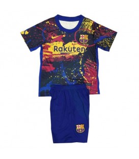 پیراهن شورت بچه گانه تمرینی بارسلونا Barcelona 2020-21 Training Kids