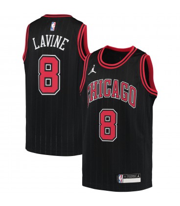 رکابی پلیری بسکتبال مردانه نایک Youth Chicago Bulls Zach LaVine Jordan Brand Black 2020/21