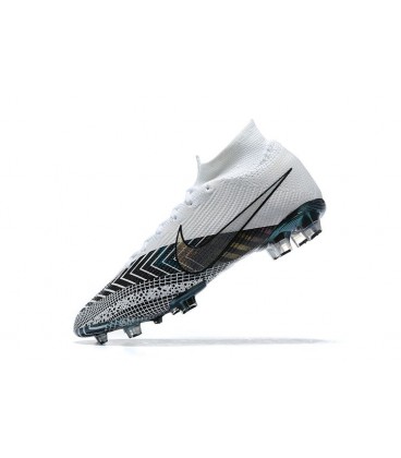 کفش فوتبال نایک مرکوریال های کپی Nike Mercurial Superfly VII Elite FG Football Boots White/Black/Green
