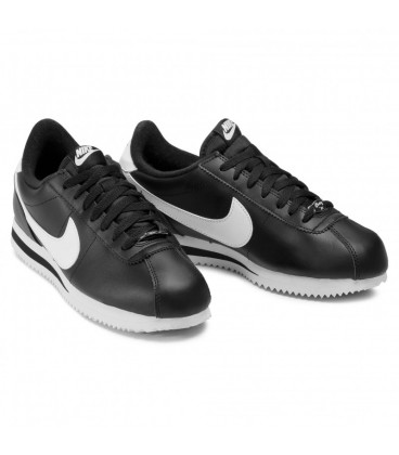 کفش پیاده روی مردانه نایک کورتز NIKE Cortez Basic Leather 819719-012 Black/White/Metallic Silver