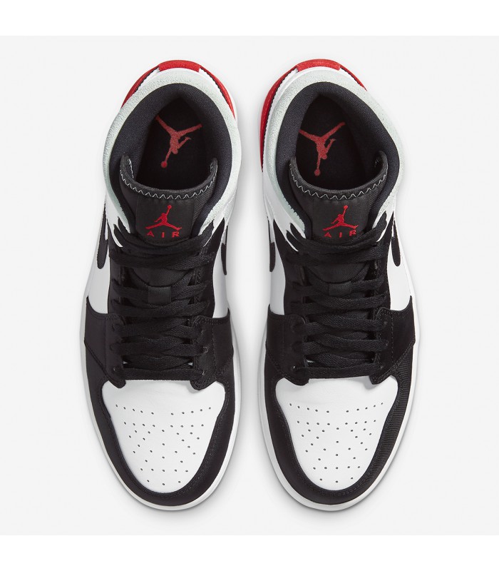 jordan 1 mid se red grey black toe