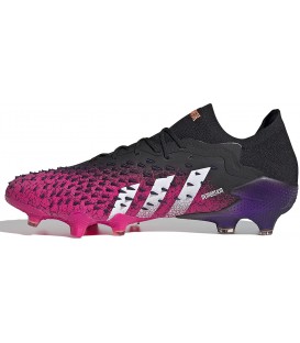 کفش فوتبال آدیداس پردیتور های کپی Adidas Predator Freak .1 FG Black Pink Purple