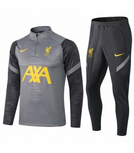 نیم زیپ و شلوار باشگاهی لیورپول Liverpool 20/21 Track Suit Suit Long Sleeve Grey