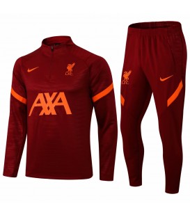 نیم زیپ و شلوار باشگاهی لیورپول Liverpool 20/21 Track Suit Suit Long Sleeve Red