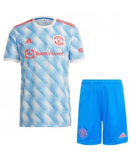 کیت کامل باشگاهی دوم منچستر یونایتد Manchester United 2021-22 Away Soccer Jersey Kit Shirt+Short
