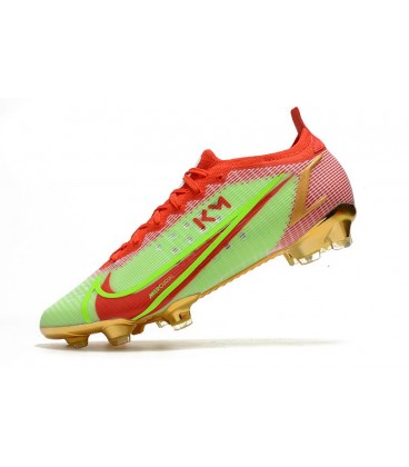 کفش فوتبال طرح نایک مرکوریال ویپور کفش فوتبال طرح نایک مرکوریال ویپور Nike Mercurial Vapor 14 Elite FG Green Red Gold