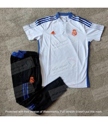 ست پولوشرت و شلوار رئال مادرید Real Madrid Original White polo shirt With Pants 2022