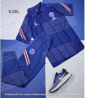 ست پولوشرت و شلوار پاریسن ژرمن Paris Saint Germain Navy Blue Polo shirt With Pants 2022