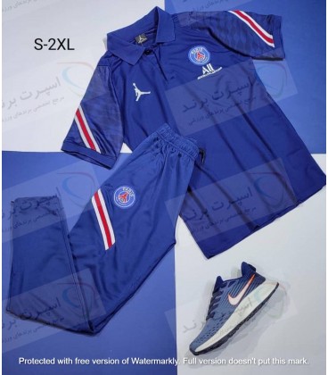 ست پولوشرت و شلوار پاریسن ژرمن Paris Saint Germain Navy Blue Polo shirt With Pants 2022