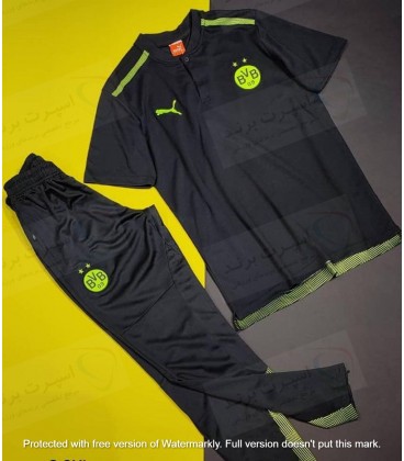 ست پولوشرت و شلوار دورتموند  Dortmund Original Black Polo shirt With Pants 2022