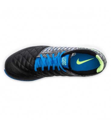کفش فوتسال نایک لونارگتو های کپی Nike Lunar Gato II IC Black Blue